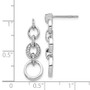 14k White Gold Diamond Fancy Dangle Earrings