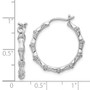 14k White Gold Diamond Fancy Hoop Earrings