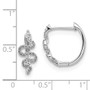 14k White Gold Diamond Fancy Hoop Earrings