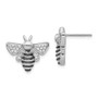 14k White Gold Diamond Bee Earrings