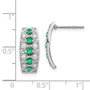 14k White Gold Diamond & Emerald Fancy Earrings