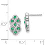 14k White Gold Diamond & Emerald Fancy Earrings