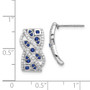 14k White Gold Diamond & Sapphire Fancy Earrings