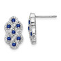 14k White Gold Diamond & Sapphire Fancy Earrings