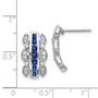 14k White Gold Diamond & Sapphire Fancy Earrings