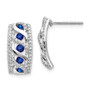 14k White Gold Diamond & Sapphire Fancy Earrings