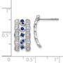 14k White Gold Diamond & Sapphire Fancy Earrings