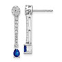 14k White Gold Diamond & Sapphire Fancy Earrings