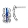 14k White Gold Diamond & Sapphire Fancy Earrings