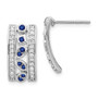 14k White Gold Diamond & Sapphire Fancy Earrings