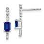 14k White Gold Diamond & Sapphire Fancy Earrings