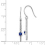 14k White Gold Diamond & Sapphire Fancy Earrings