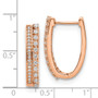 14k Rose Gold Diamond Fancy Hoop Earrings