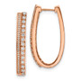 14k Rose Gold Diamond Fancy Hoop Earrings