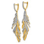 14k Diamond Fancy Feather Earrings