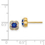 14k Diamond & Sapphire Fancy Earrings