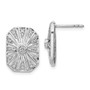 14k White Gold Diamond Vintage Earrings