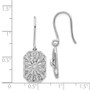 14k White Gold Diamond Vintage Earrings