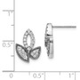 14k White Gold Diamond Fancy Leaf Earrings