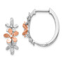 14k Rose & White Gold Diamond Earrings