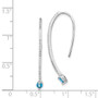 14k White Gold Diamond & Blue Topaz Earrings