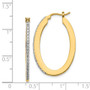 14k Yellow Gold Diamond Hoop Earrings