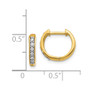 14k Yellow Gold Diamond Hoop Earrings