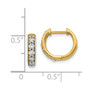 14k Yellow Gold Diamond Hoop Earrings