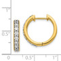 14k Yellow Gold Diamond Hoop Earrings