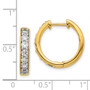 14k Yellow Gold Diamond Hoop Earrings