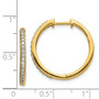 14k Yellow Gold Diamond Hoop Earrings