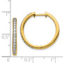 14k Yellow Gold Diamond Hoop Earrings