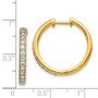 14k Yellow Gold Diamond Hoop Earrings