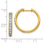 14k Yellow Gold Diamond Hoop Earrings