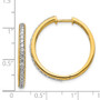 14k Yellow Gold Diamond Hoop Earrings