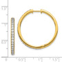 14k Yellow Gold Diamond Hoop Earrings