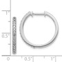 14k White Gold Diamond Milgrain Hoop Earrings