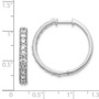 14k White Gold Diamond Milgrain Hoop Earrings