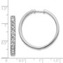 14k White Gold Diamond Milgrain Hoop Earrings