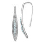 14k White Gold Diamond & Aquamarine Earrings