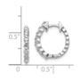 14k White Gold AA Diamond Hinged Hoop Earrings