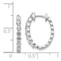 14k White Gold AA Diamond Hinged Hoop Earrings