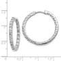 14k White Gold AA Diamond Hinged Hoop Earrings