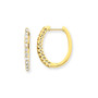 14k AA Diamond Hinged Hoop Earrings