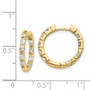 14k AA Diamond Hinged Hoop Earrings