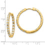 14k AA Diamond Hinged Hoop Earrings