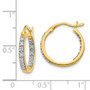 14k Diamond In/Out Hoop Earrings