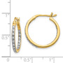 14k Diamond In/Out Hoop Earrings