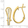 14k Gold Diamond Hoop Earrings