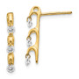 14k Yellow Gold Diamond Dangle Earrings